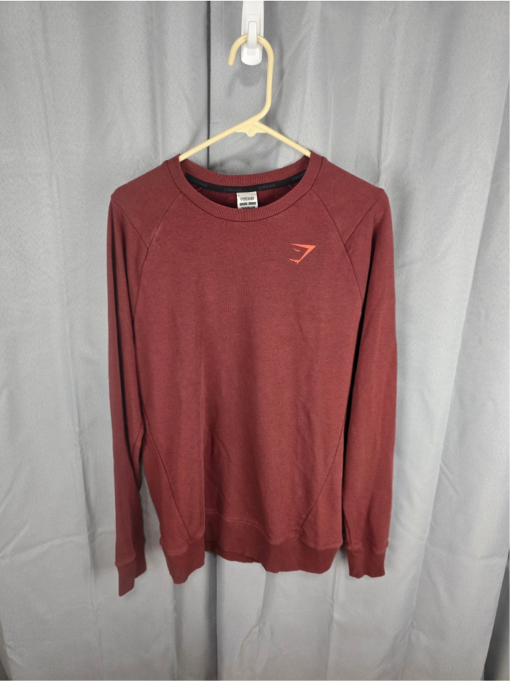 Women's Gymshark Sweatshirt Maroon Orange Size M